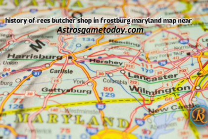 history of rees butcher shop in frostburg maryland map near